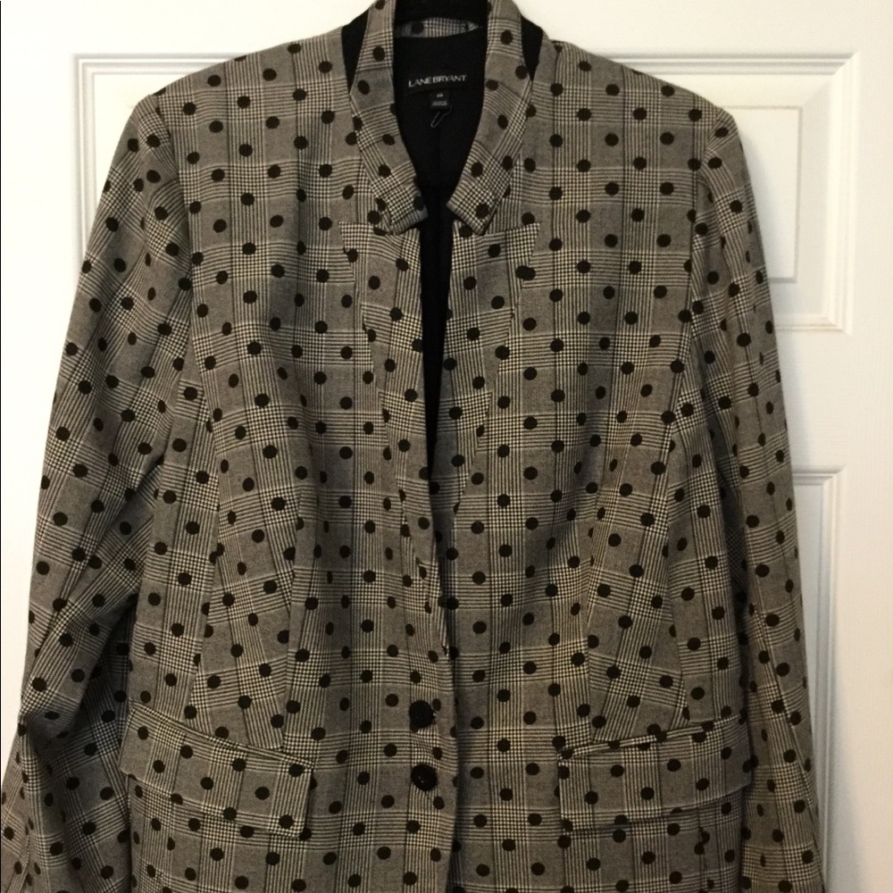 Lane Bryant. Collarless. Lined. Polka Dot. Size 20